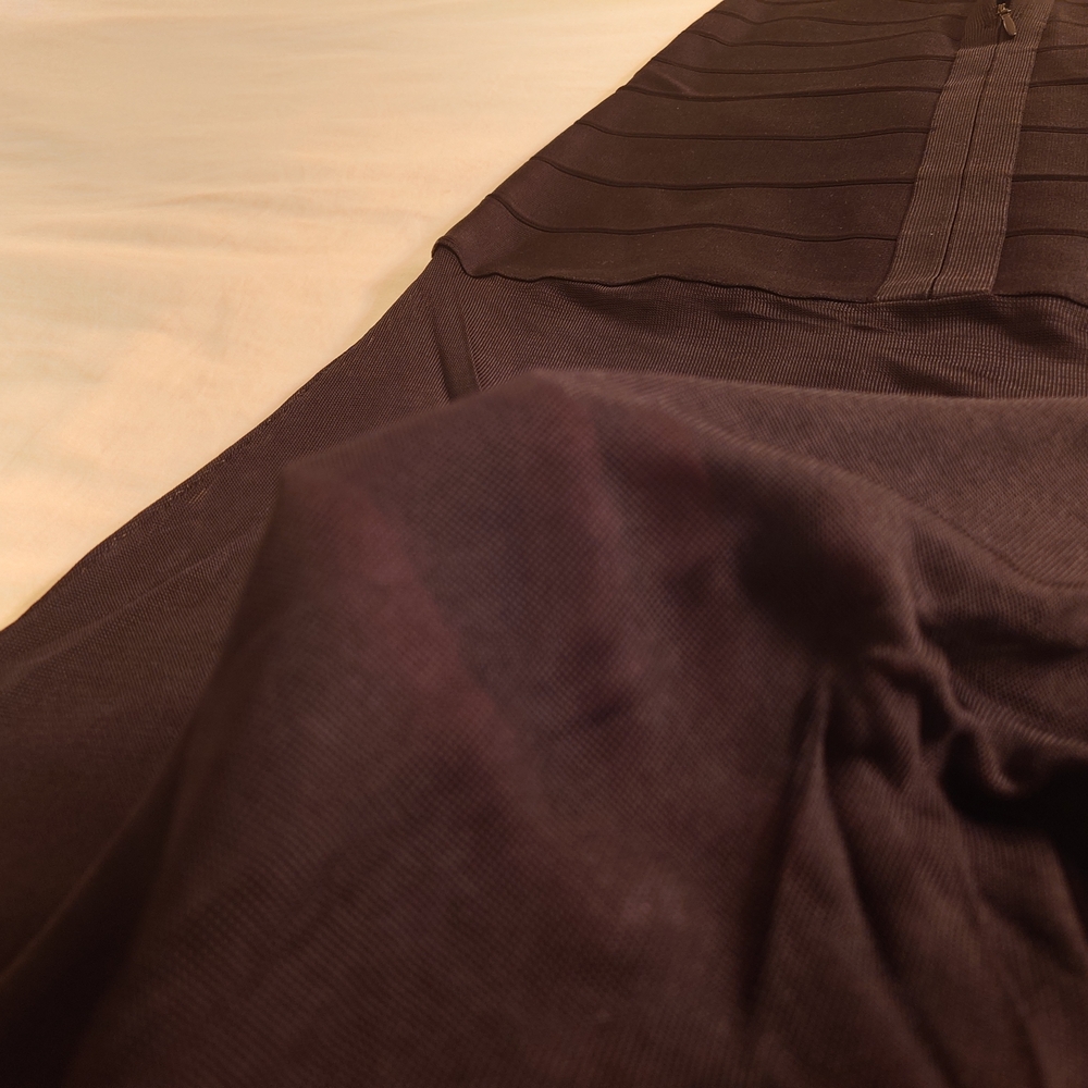 Black Beaded HERVE LEGER 'Ginta' Gown Bodycon Icon Bandage Dress XS Rare Maxi - Picture 15 of 15